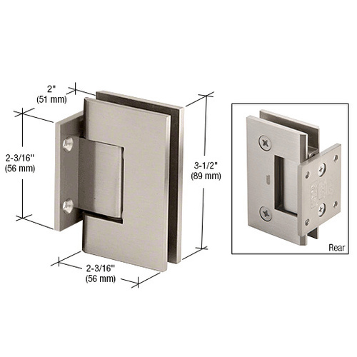 CRL GEN074ABN Antique Brushed Nickel Geneva 074 Series Wall Mount Short Back Plate Hinge