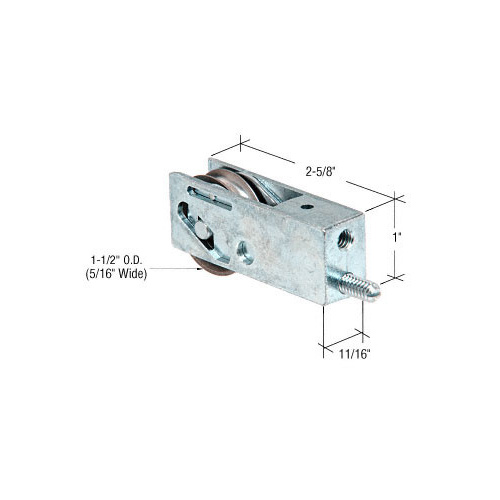 CRL D1810 1-1/2" Nylon Ball Bearing Sliding Glass Door Roller with 11/16" Wide Housing for Trimview Doors