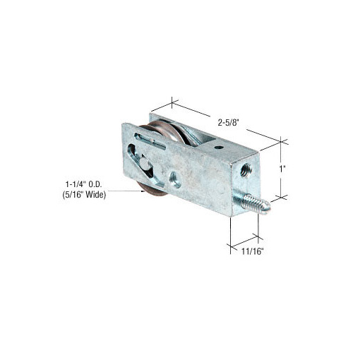 CRL D1810 1-1/2" Nylon Ball Bearing Sliding Glass Door Roller with 11/16" Wide Housing for Trimview Doors