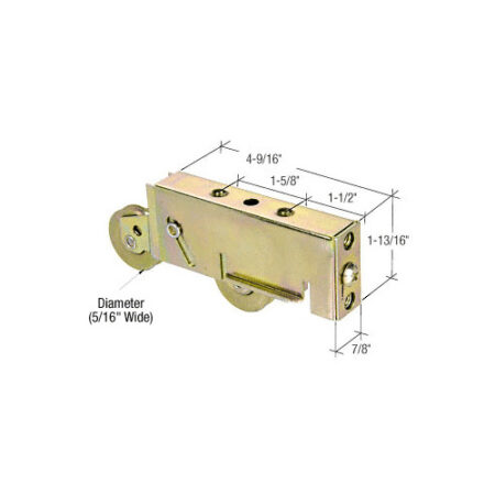 CRL D1843 1-13/16" Tandem Steel Sliding Glass Door Roller With 7/8" Wide Housing for Armour Vue & Atlas Doors