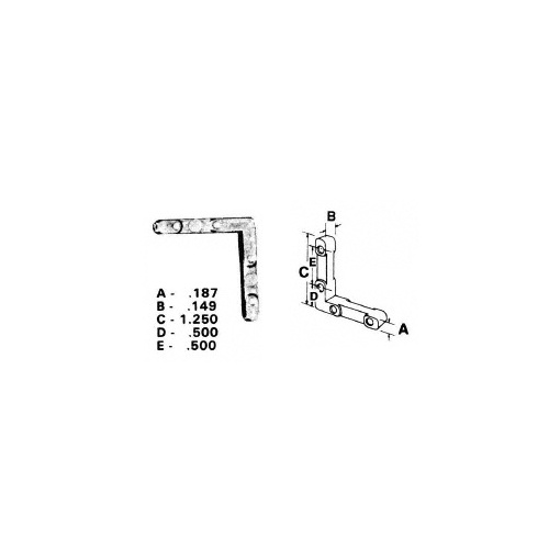 CRL 3465104 Zinc Diecast Storm Window Corner Key - .850" Leg; .187" Width - 20/Pk