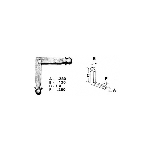 CRL 3465104 Zinc Diecast Storm Window Corner Key - .850" Leg; .187" Width - 20/Pk