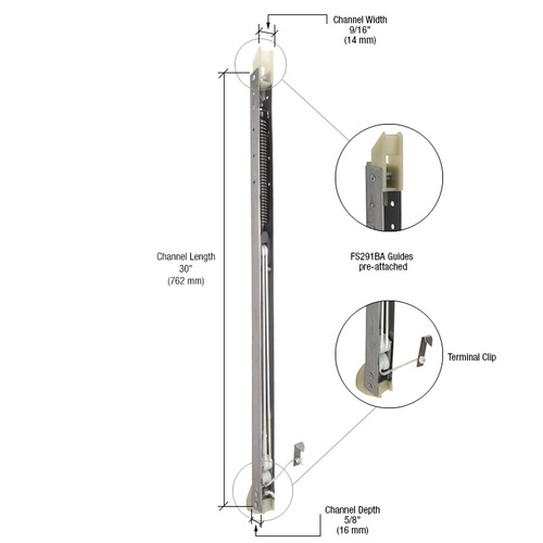 CRL FA2640G 2640 Window Channel Balance with FS291BA Guides Attached