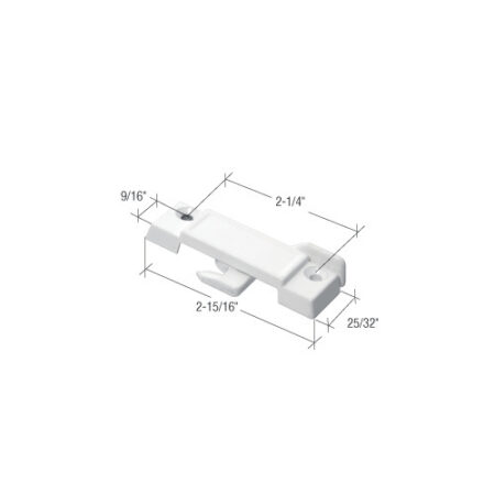 CRL F2594 White Sliding Window Lock with 2-1/4" Screw Holes for Guaranteed Products Windows