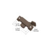 CRL F2596 Bronze Sliding Window Lock with 2-1/4" Screw Holes and 3/8" Latch Projection