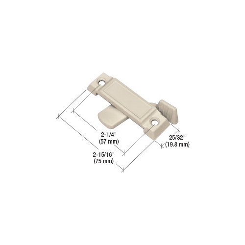 CRL F2596 Bronze Sliding Window Lock with 2-1/4" Screw Holes and 3/8" Latch Projection