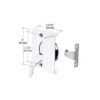 CRL EP23051 White Right Hand Casement Window Lock with 2-3/8" Screw Holes