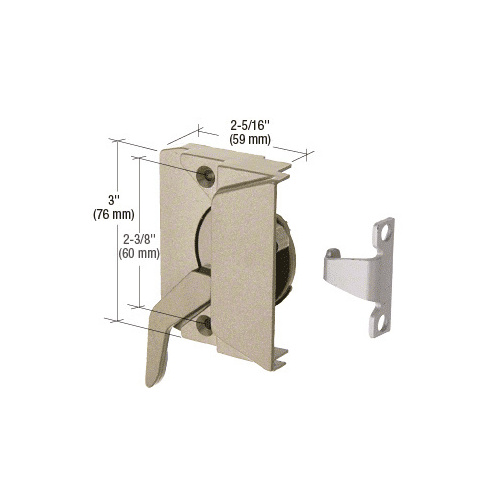 CRL EP23051 White Right Hand Casement Window Lock with 2-3/8" Screw Holes