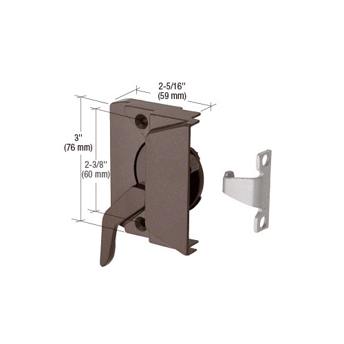 CRL EP23051 White Right Hand Casement Window Lock with 2-3/8" Screw Holes