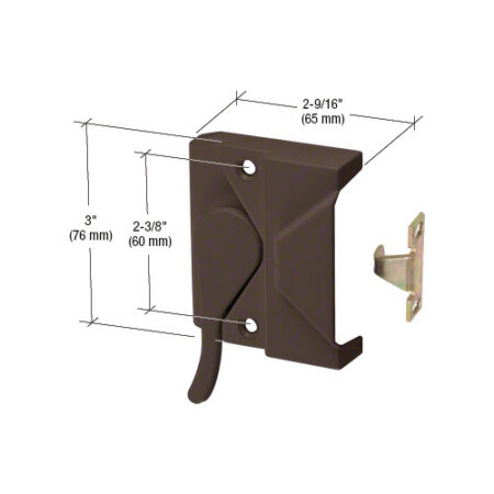 CRL H3573 Bronze Right Hand Casement Window Lock 2-3/8" Screw Holes