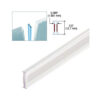 CRL EZCC128 Clear Copolymer Strip for 180 Degree Glass-to-Glass Joints - 9/16" Laminated Glass - 120" Stock Length