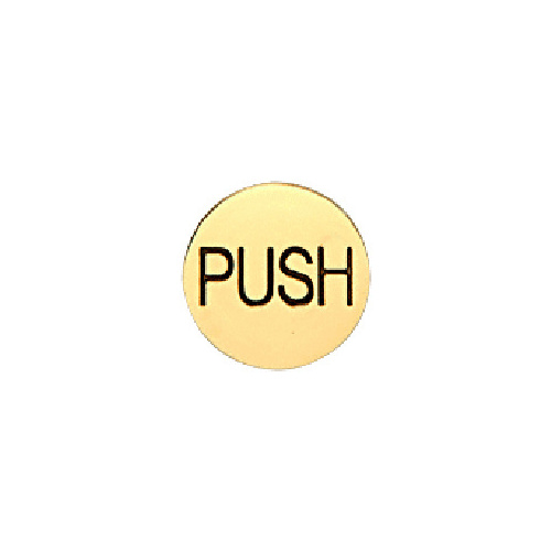 CRL 2EPPBPU Polished Brass 2" Round Push Indicator