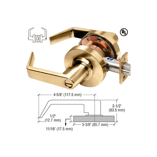 CRL D45PRVBN Brushed Nickel Privacy Heavy-Duty Grade 2 Lever Lockset