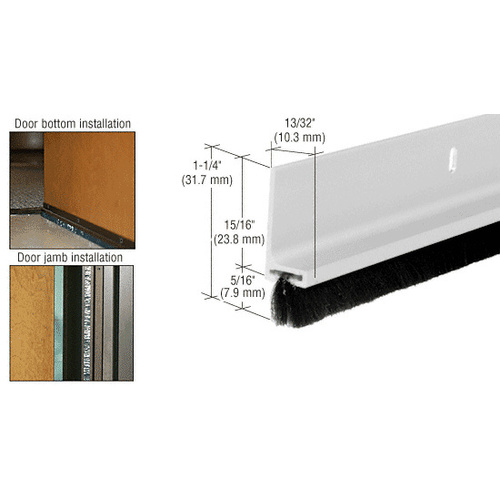 Brixwell FS77A-CCP4 Satin Anodized Finned Door Sweep -  4 inch Sample