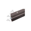 CRL WS377DV72 72" Extruded Dark Bronze Anodized and Nylon Brush Door 5/8" Bristle Weatherstrip