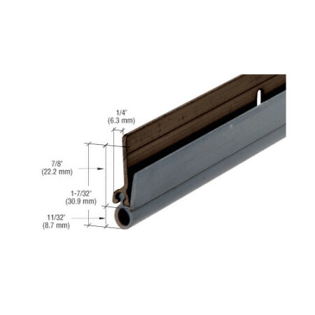 CRL WS003DV232 Dark Bronze Extruded Aluminum Vinyl Bulb Weatherseal 72" x 80" Opening