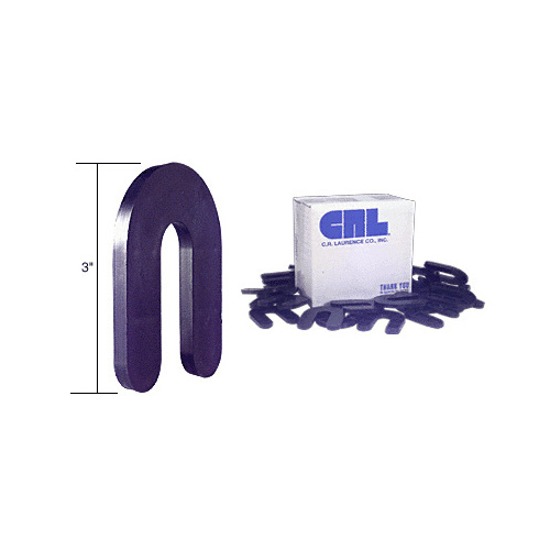 CRL PHS26 Blue 1/16" x 3" Plastic Horseshoe Shims