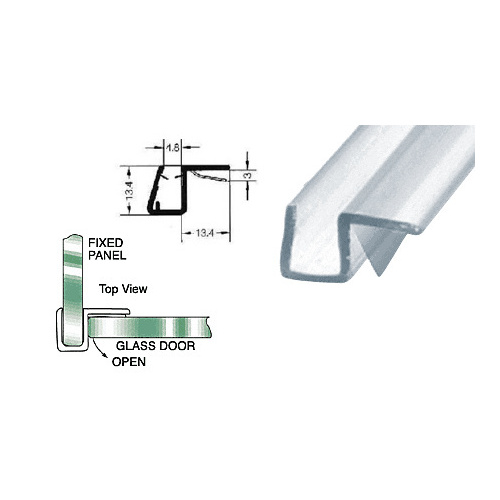 CRL PCJ8 90 degree Strike Side Seal for 8 mm Glass - 95" Stock Length