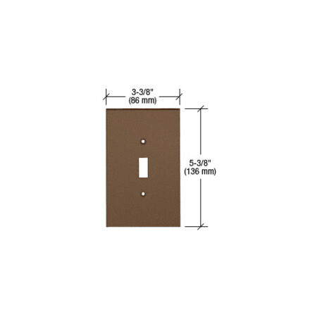 CRL PMP101BRZ Bronze Single Toggle Switch Acrylic Mirror Plate