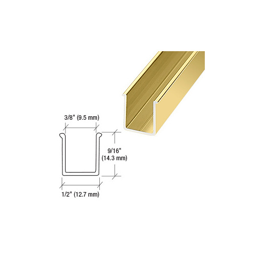 CRL S1F360BGAEXT Brite Gold Anodized 36" Snap-In Filler Insert for Shower Door Header