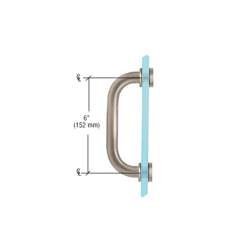 CRL SSP6BR Polished Brass 6" Single-Sided Solid Brass 3/4" Diameter Pull Handle with Metal Washers