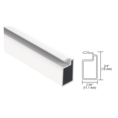 CRL A347W White 3/4" x 7/16" Extruded Screen Frame 144" Stock Length