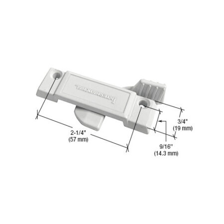 CRL F2780 White Diecast Sash Lock with 2-1/4" Screw Holes for International Windows