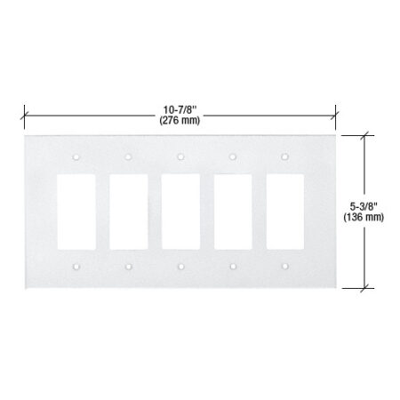 CRL PMP502 Clear Five Gang Designer Acrylic Mirror Plate