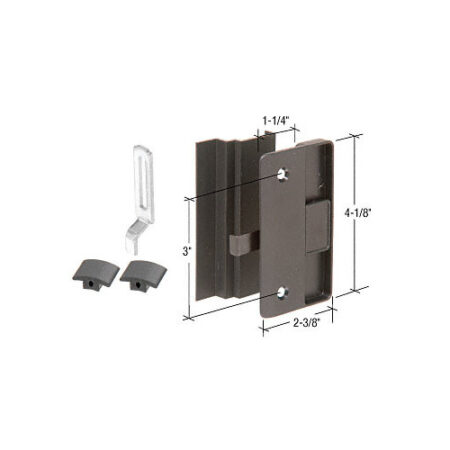 CRL A219 Black Sliding Screen Door Latch and Pull with 3" Screw Holes for Columbia Supreme Series Doors