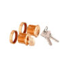 CRL AMR215CTBR Brass AMR215 Series Keyed Cylinder/Thumbturn for Use with AMR215 Series Patch Lock