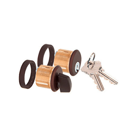 CRL AMR215CTDU Dark Bronze AMR215 Series Keyed Cylinder/Thumbturn for Use with AMR215 Series Patch Lock