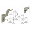 CRL ARHB1AGY Agate Gray Quick Connect Aluminum Hand Rail Bracket for 1-1/2" Diameter Tubing