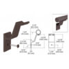 CRL ARHB1AGY Agate Gray Quick Connect Aluminum Hand Rail Bracket for 1-1/2" Diameter Tubing