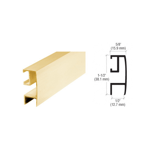 Brixwell RF144BA-CCP72-XCP2 Brite Anodized Rectangular Mirror Frame Extrusion  72" Stock Length - pack of 2