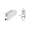 Brixwell RF144BA-CCP72-XCP2 Brite Anodized Rectangular Mirror Frame Extrusion  72" Stock Length - pack of 2