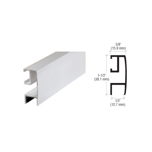 Brixwell RF144BA-CCP72-XCP2 Brite Anodized Rectangular Mirror Frame Extrusion  72" Stock Length - pack of 2