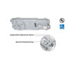 CRL CRL7672 Diamond Style Spindle 8.5 Lb. Exterior 105 degree No Hold Open Retrofit Overhead Concealed Closer Body Only