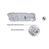 CRL CRL7672 Diamond Style Spindle 8.5 Lb. Exterior 105 degree No Hold Open Retrofit Overhead Concealed Closer Body Only