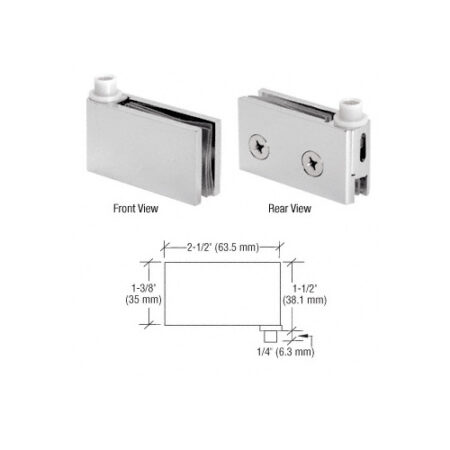 CRL FA55SC Satin Chrome Flush Mount Cabinet Pivot Hinges - pack of 2