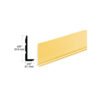 Brixwell DV101BGA-CCP48-XCP50 Brite Gold Anodized Aluminum 3/16" L-Bar Extrusion  48" Stock Length - pack of 50