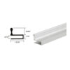 CRL D644A Satin Anodized Aluminum Glass Door Edge Pull Extrusion 144" Stock Length