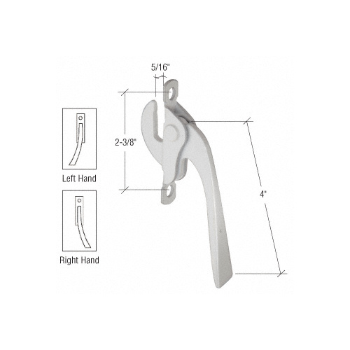 CRL H3543 Bronze Left Hand Casement Window Lock - 2-3/8" Screw Holes