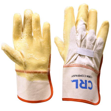 CRL 12W Gauntlet Cuff Wrinkle Finish Natural Rubber Palm Gloves