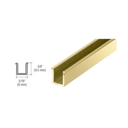 CRL 1N06BR Brite Gold Anodized 6mm Replacement 36" Snap-In Filler Insert for Junior Headers