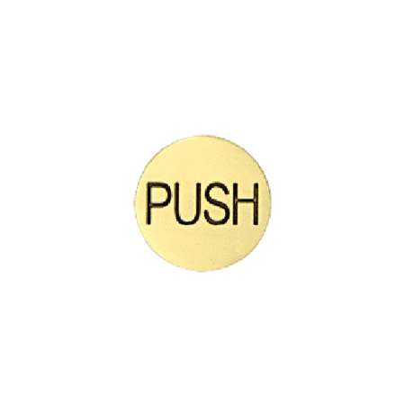 CRL 2EPSBPU Satin Brass 2" Round Push Indicator