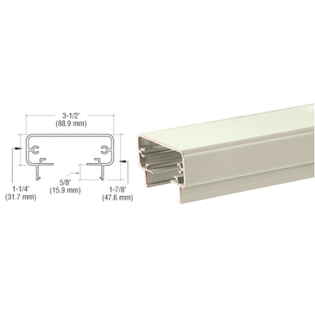 CRL 2TR2410W Oyster White 200 Series 241" Long Top Rail