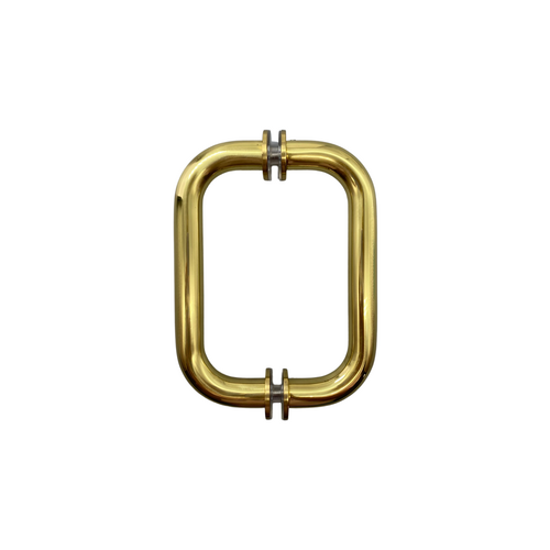 CRL BM6X6SB Satin Brass 6" BM Series Tubular Back-to-Back Pull Handle