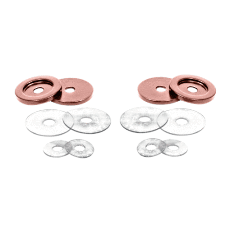 CRL 30WKPC0 Polished Copper Replacement Washers for Back-to-Back Solid Pull Handle