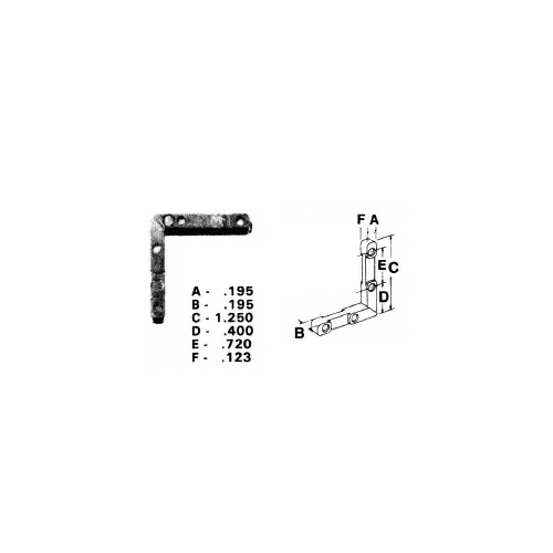 CRL 3465104 Zinc Diecast Storm Window Corner Key - .850" Leg; .187" Width - 20/Pk