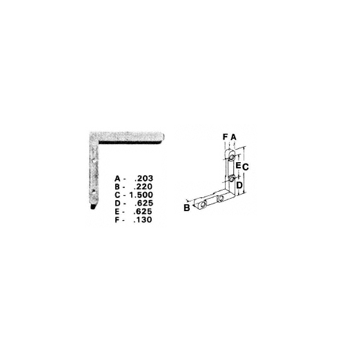 CRL 3465104 Zinc Diecast Storm Window Corner Key - .850" Leg; .187" Width - 20/Pk